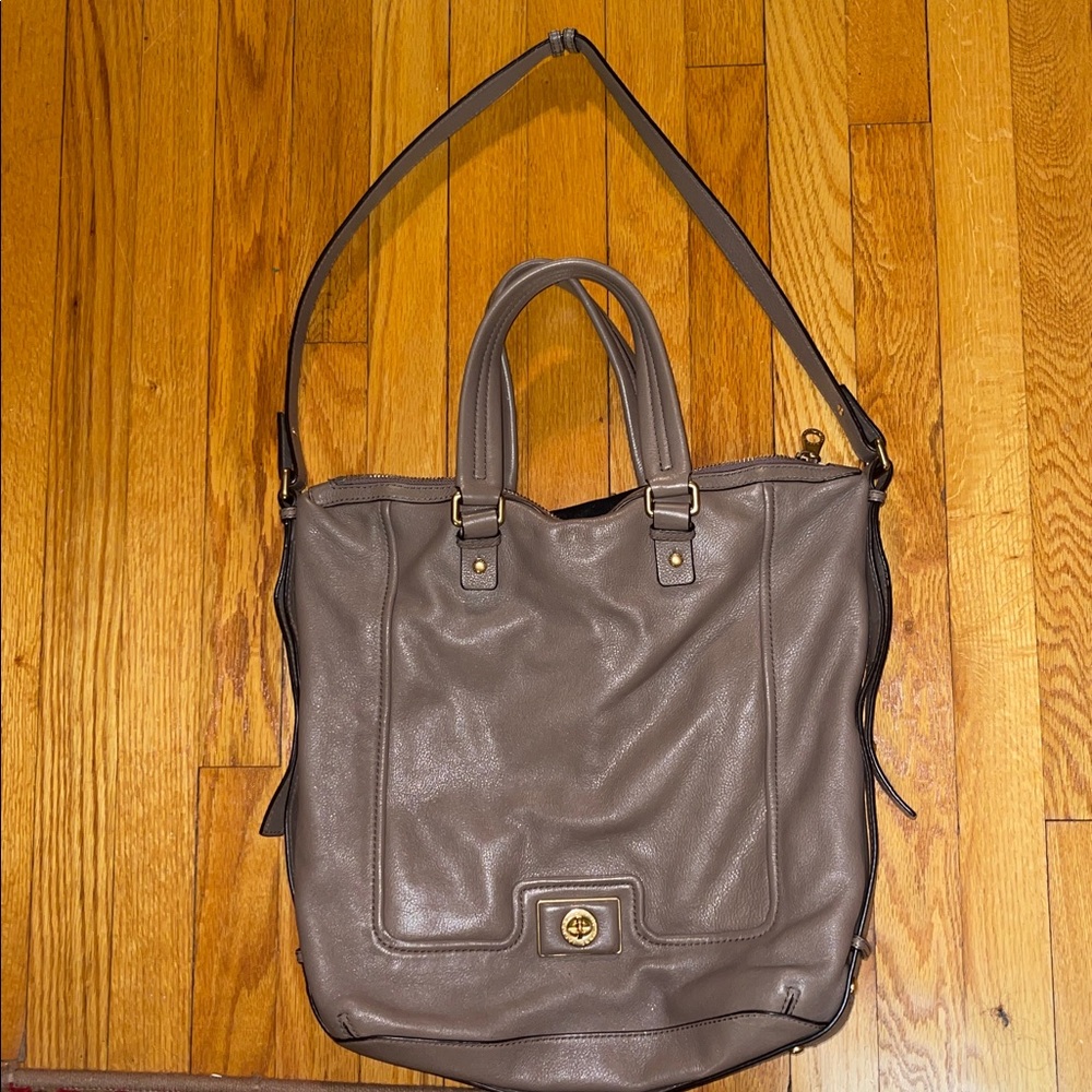 Marc by Marc Jacobs Taupe Leather Tote Bag